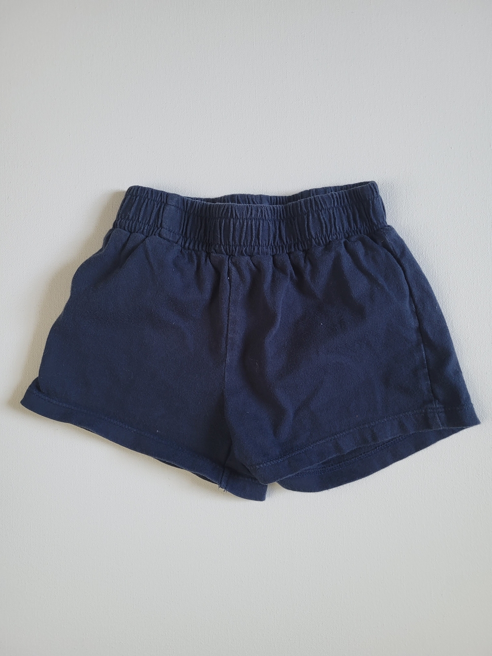 Kids Navy Elastic-Waist Shorts